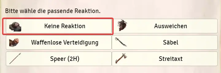 Keine Reaktion